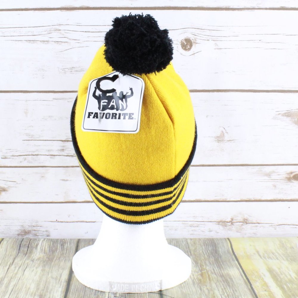 NHL Fan Favorite Bruins Beanie Pom Hat One Size - Picture 4 of 8